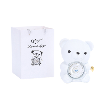 Eternal Rose Bear W/Engraved Necklace