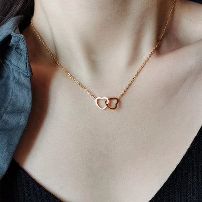 Double Heart Necklace